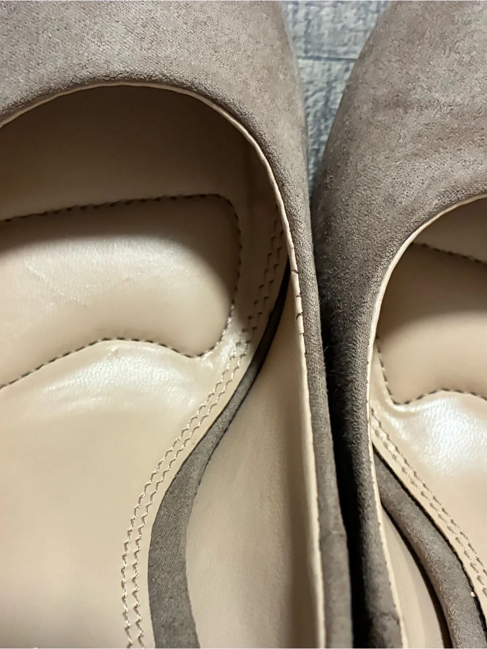 Kelly & Katie Larissa Women’s 7.5 Taupe Suede Look High Heel Pumps Career